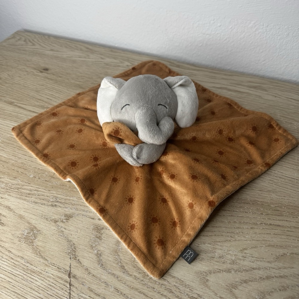 Modern Moments By‎ Gerber Gray Elephant Lovey Baby Security Blanket Brown